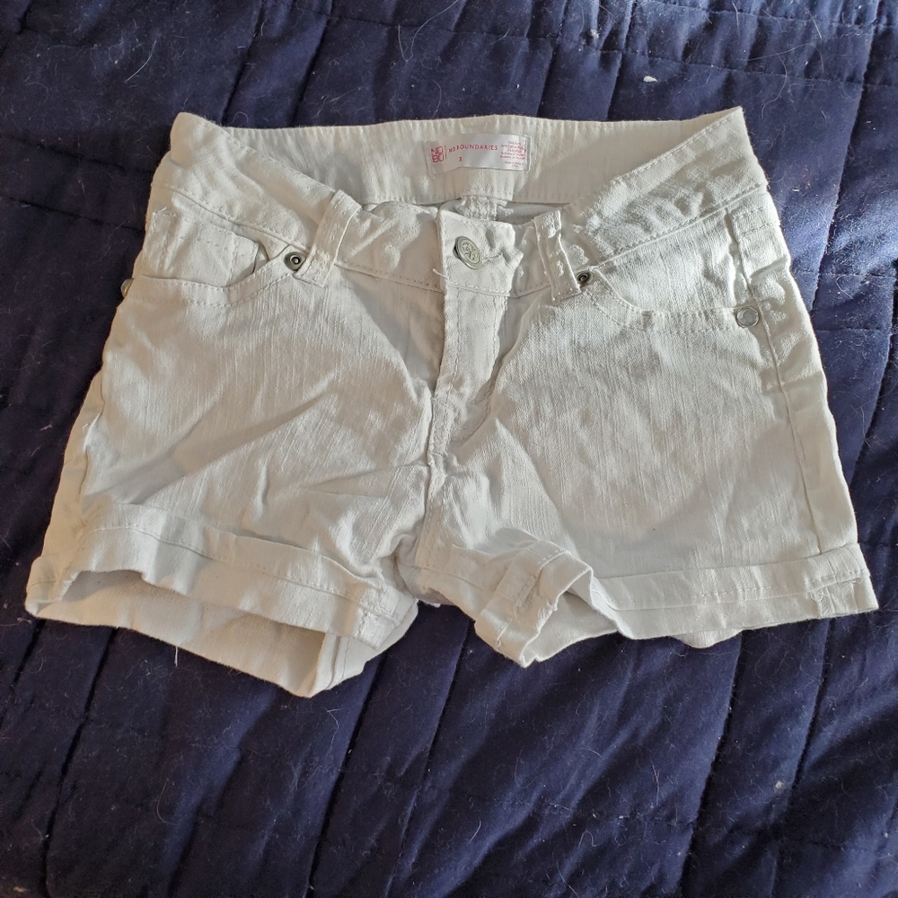 No Boundaries White Shorts.
